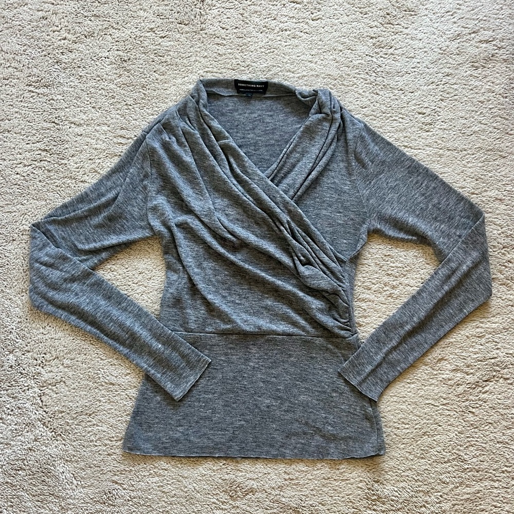 Knit cross over top